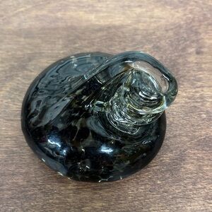Glass Art Paperweight Pen Holder